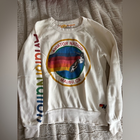 Aviator Nation Tops - Aviator Nation Women's Cream Sweatshirt